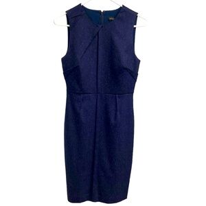 Banana Republic Sheath Dress Navy Flecked Petite 2